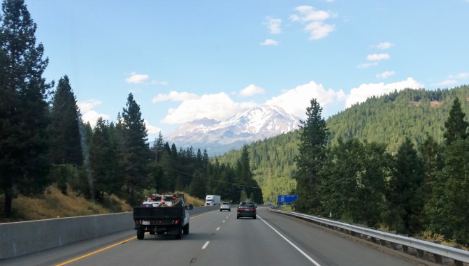 Driving to Mt Shasta